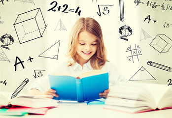 Fototapeta premium student girl studying at school