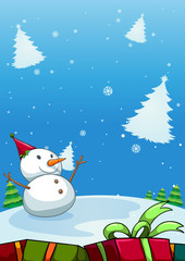 Snowman background