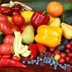 Fruits and vegetables.