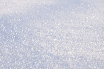 fluffy snow closeup