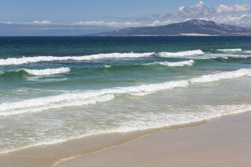 Fototapeta na wymiar Beach landscape in Tarifa, Spain.