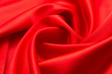 red satin or silk fabric as background