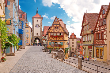 Fototapeta na wymiar Das mittelalterliche Städtchen Rothenburg ob der Tauber
