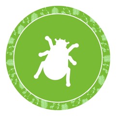 Punaise dans un panneau vert