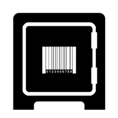 Code-barres sur un coffre-fort