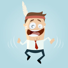 indianer tanzen business mann