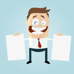 info leer schild blatt mann business