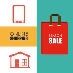 Naklejka premium Shopping design