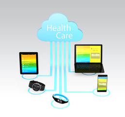 Healthcare monitoring solution  by cloud computing