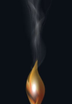 Flamme mit Rauch Vektor