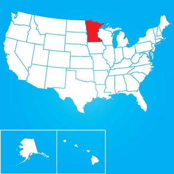 Illustration of the United States of America State - Minesotta