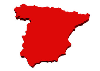 kırmızı ispanya haritası