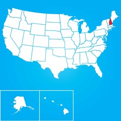 Illustration of the United States of America State - New Hampshi