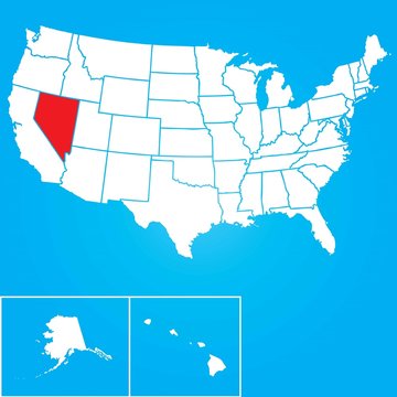 Illustration of the United States of America State - Nevada