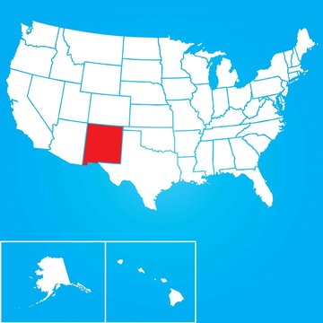 Illustration of the United States of America State - New Mexico