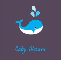 Naklejka premium Baby Whale