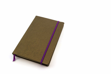 Brown Diary Book.