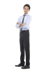 young business man portrait isolated on white background