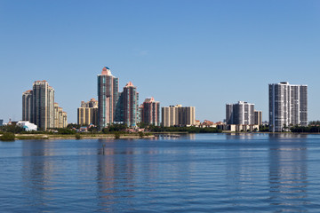Fototapeta na wymiar Condominium buildings in Miami, Florida.