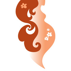 Pregnant woman silhouette