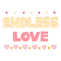 Endless love, quote, inspirational poster,