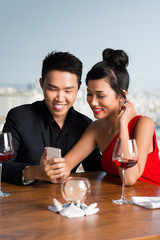 Couple in restaurant
