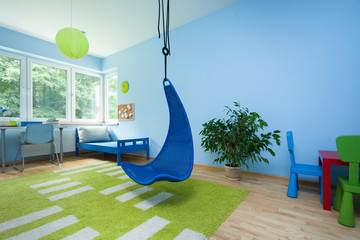 Child room with hanging chair