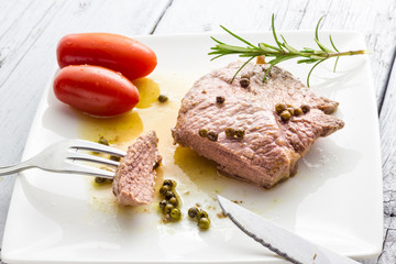 Beef with green pepper
