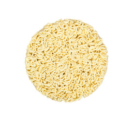 Round shaped instant noodles