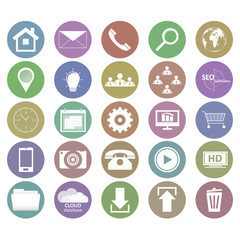 Collection of business icons in flat design