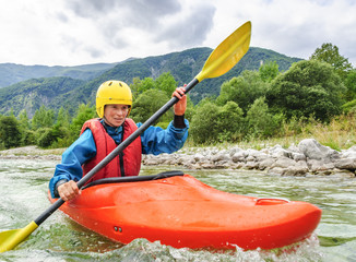 Paddeln auf dem Fluss