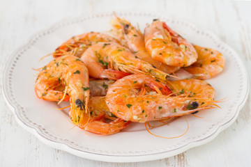 shrimps on plate