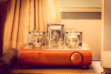 Vintage valve tube amplifier from 1950