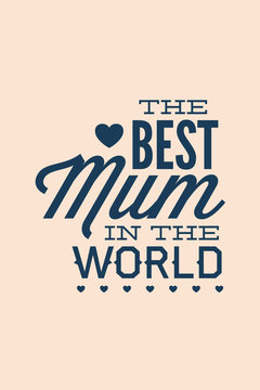 Vector illustration with best mum and