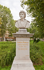 Obraz premium Andrea Meldolla sculpture (1878) in Zagreb, Croatia