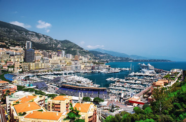 Harbor of Monte Carlo. Principality of Monaco