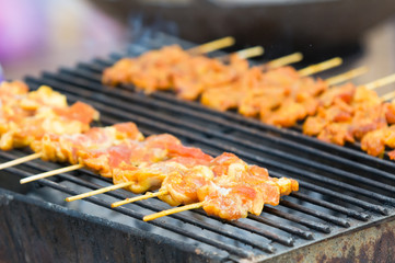 Pork barbecue in Thailand