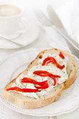 bread with cheese and pepper