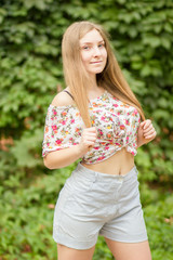 Fototapeta premium Portrait of a beautiful young woman