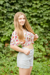 Fototapeta premium Portrait of a beautiful young woman