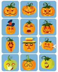 Vector Pumpkins for Halloween