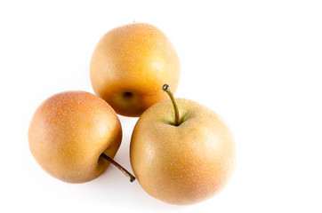 Ripe Nashi studio isolated on white background