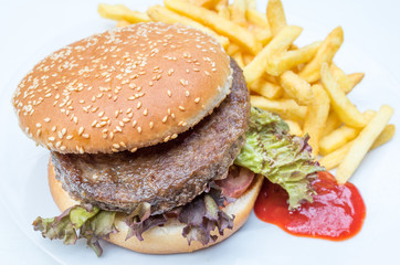 American cheese burger