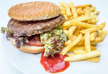 American cheese burger