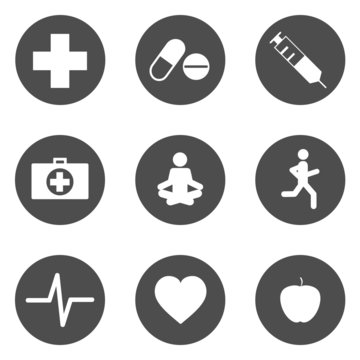 Icons Gesundheit Piktogramme