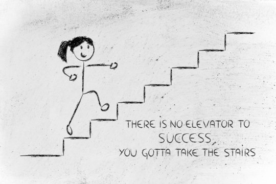 conceptual design representing steps to reach success