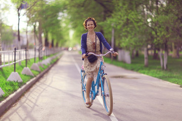 Summer bike girl