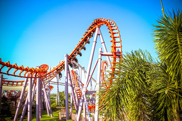 BANGKOK,THAILAND 2013 MARCH 30 Roller Coaster Track at Dream