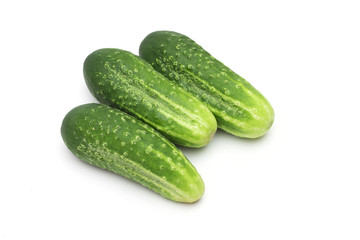 cucumber on the white background