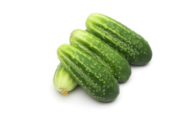 cucumber on the white background
